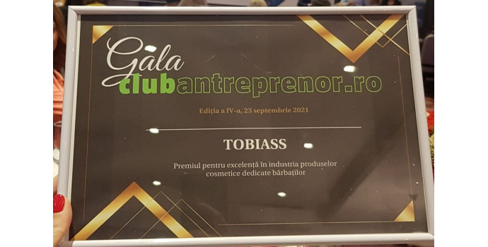TOBIASS - Premiul pentru excelență în industria produselor cosmetice dedicate bărbaților